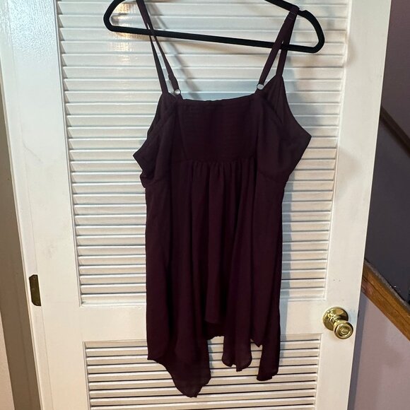 Torrid Georgette Babydoll Hanky-Hem Cami – Winetasting – Size 0 - Picture 11 of 13